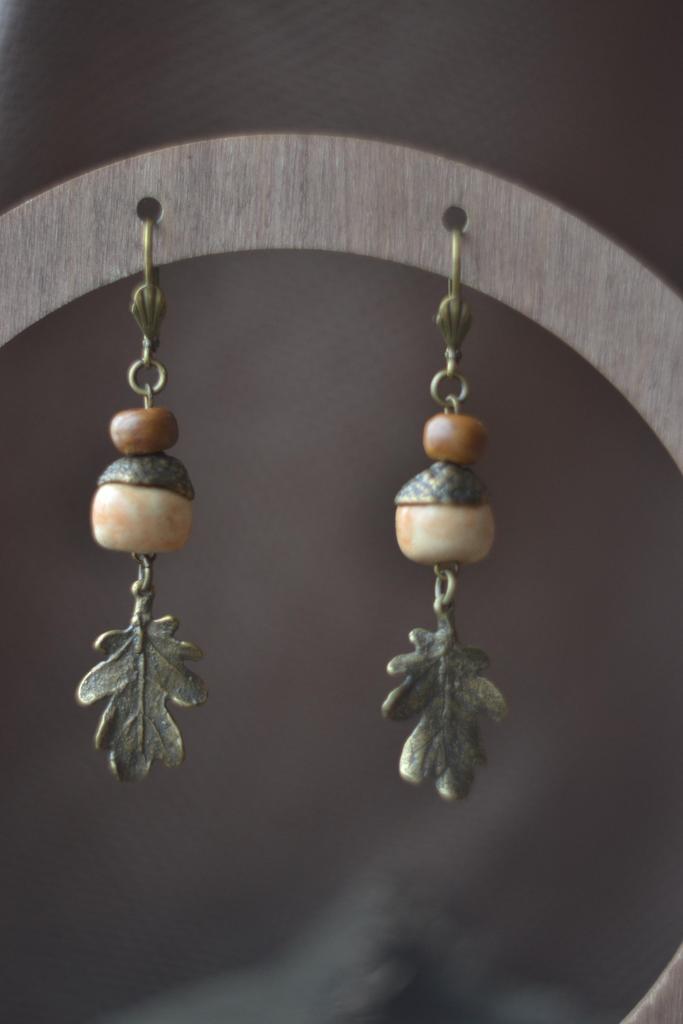 Серьги "Дубы"