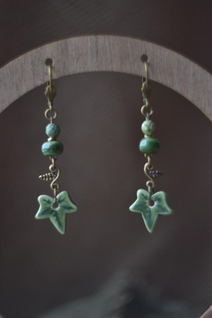 Серьги "Плющ"