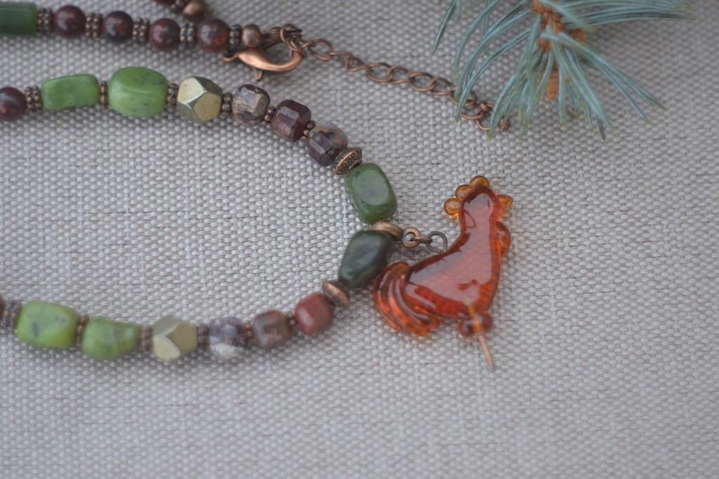 Колье "Карамельный петушок "