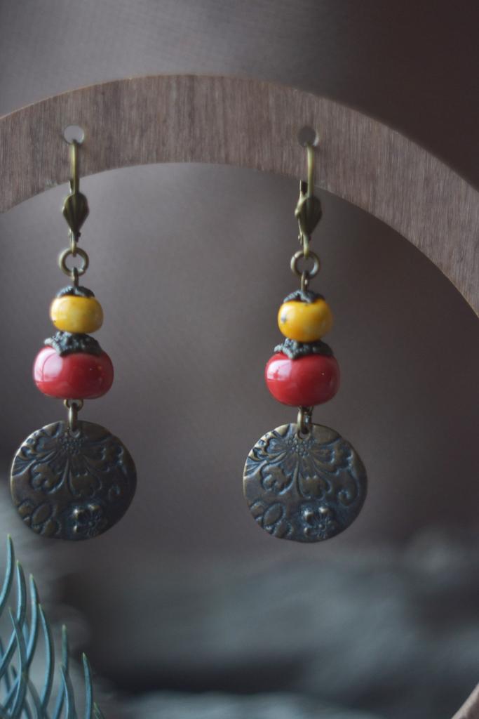 Серьги "цветы "