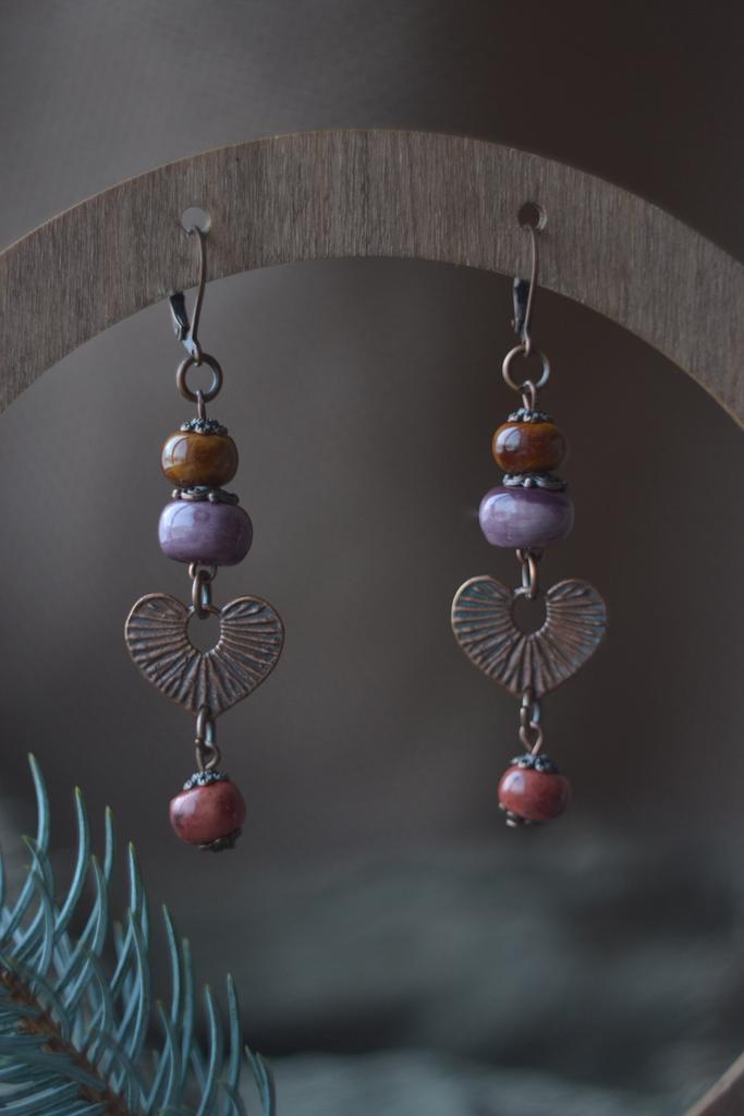 Серьги "веер"