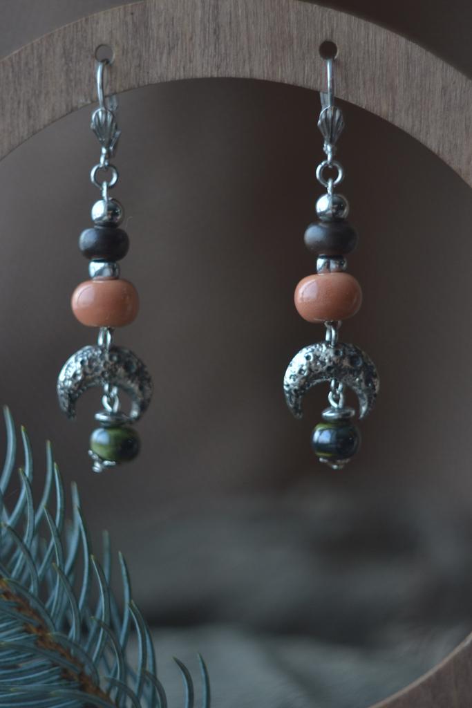 Серьги "щербатая луна"