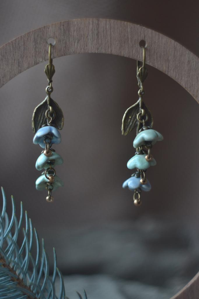 Серьги "первоцветы"