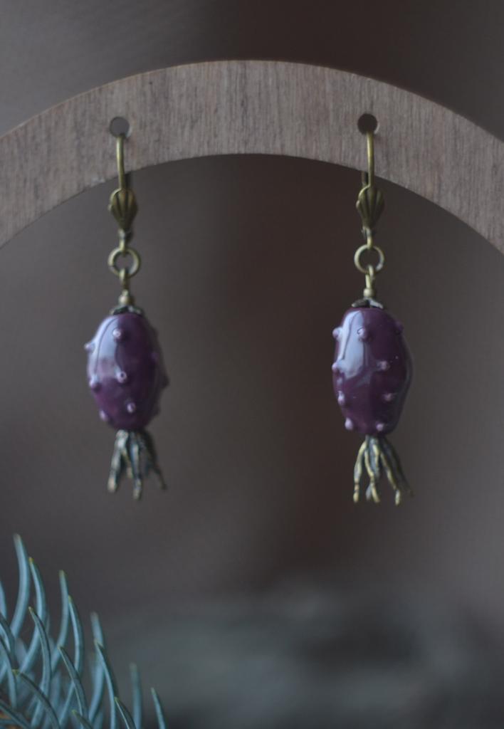 Серьги "Шиповник "