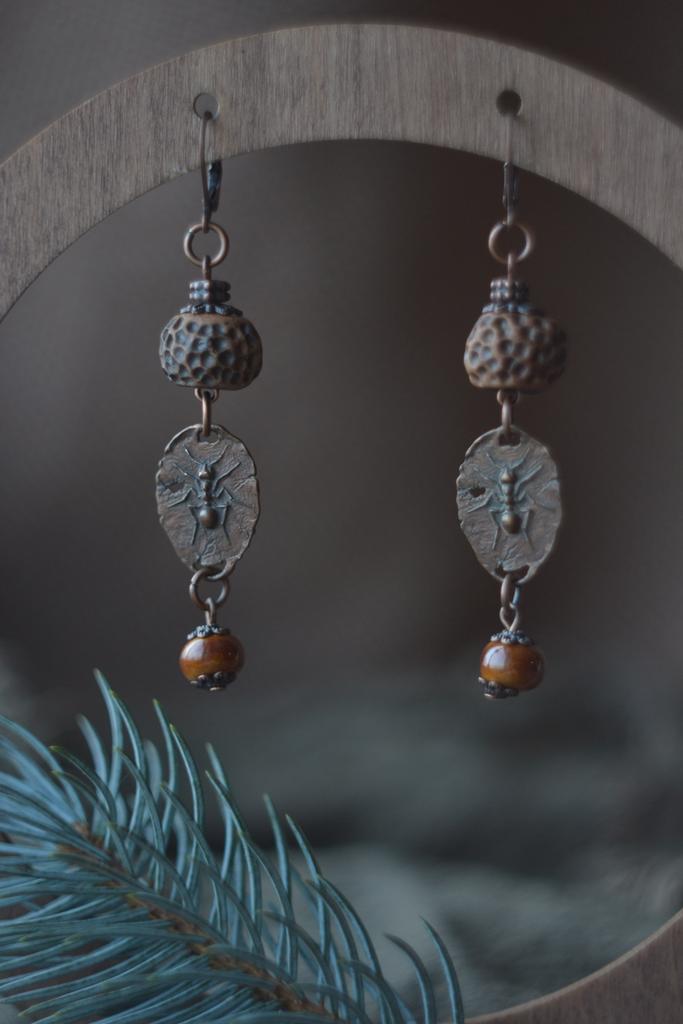 Серьги "муравьи"