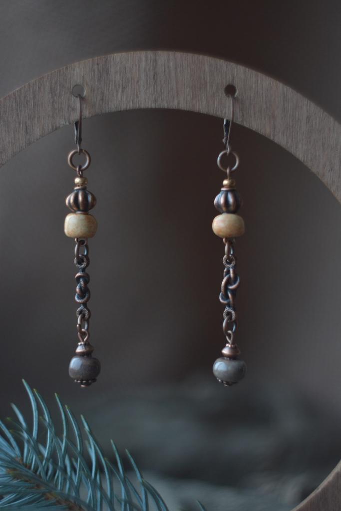 Серьги "узелки"