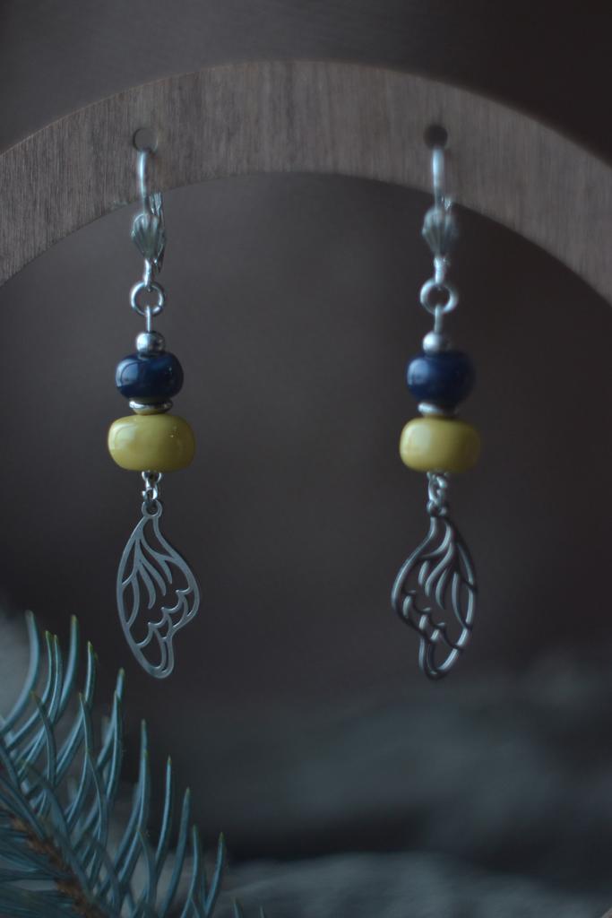 Серьги "мотылёк "