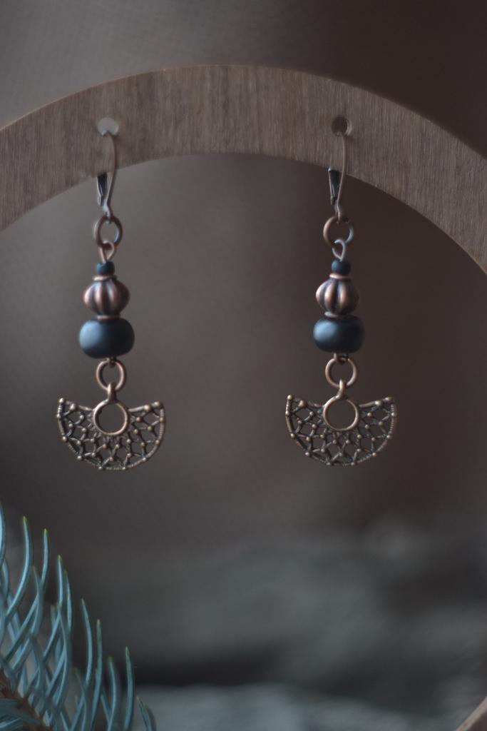 Серьги "веер"