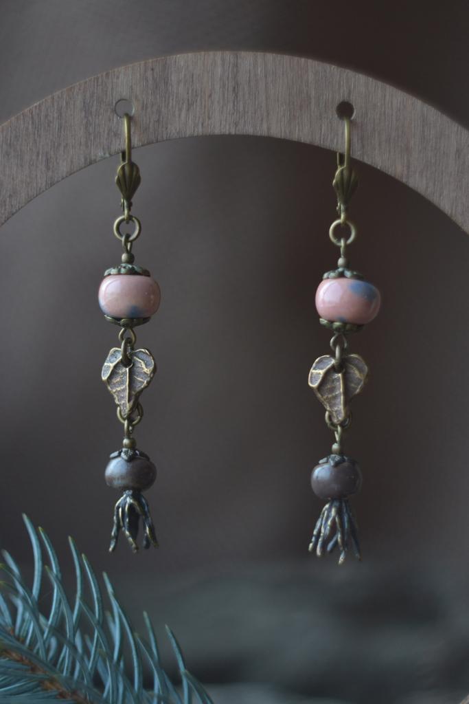 Серьги "шиповник"