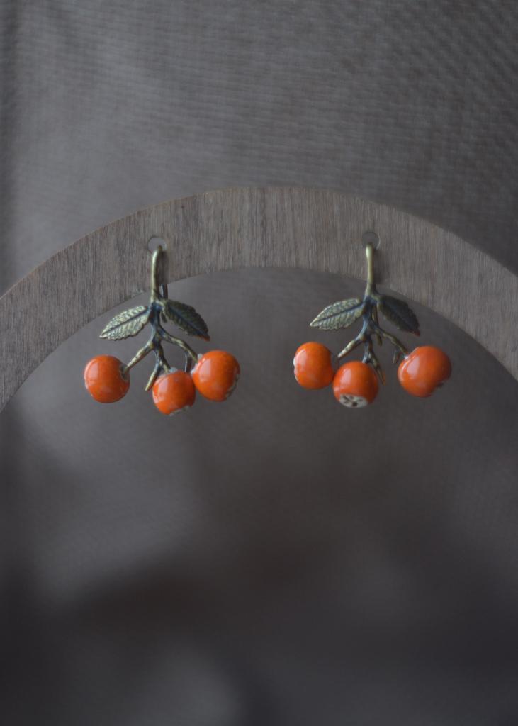 Серьги "рябина"