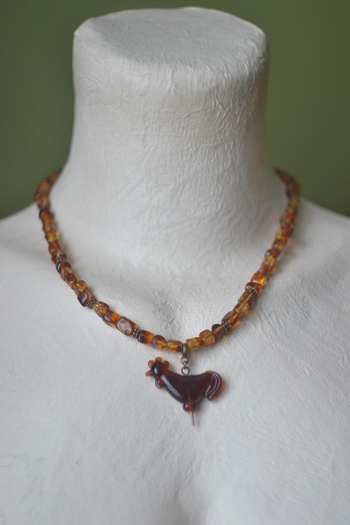 Колье "Карамельный петушок "