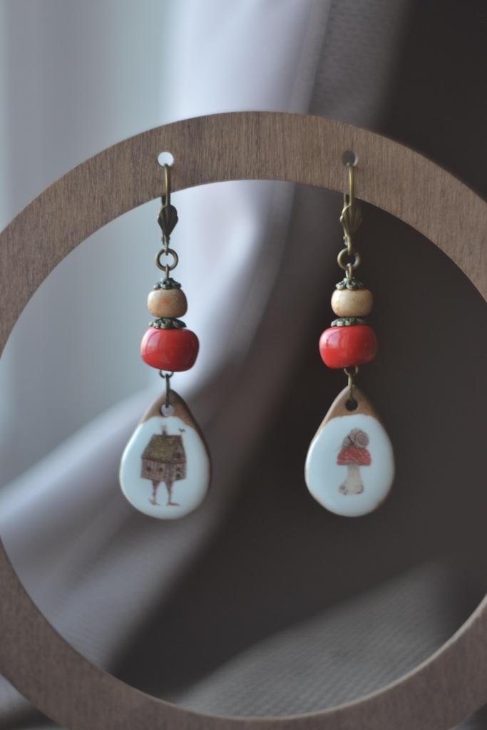 Серьги "Избушки"