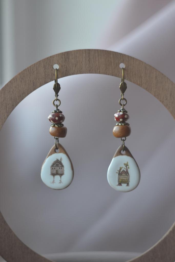 Серьги "Избушки"