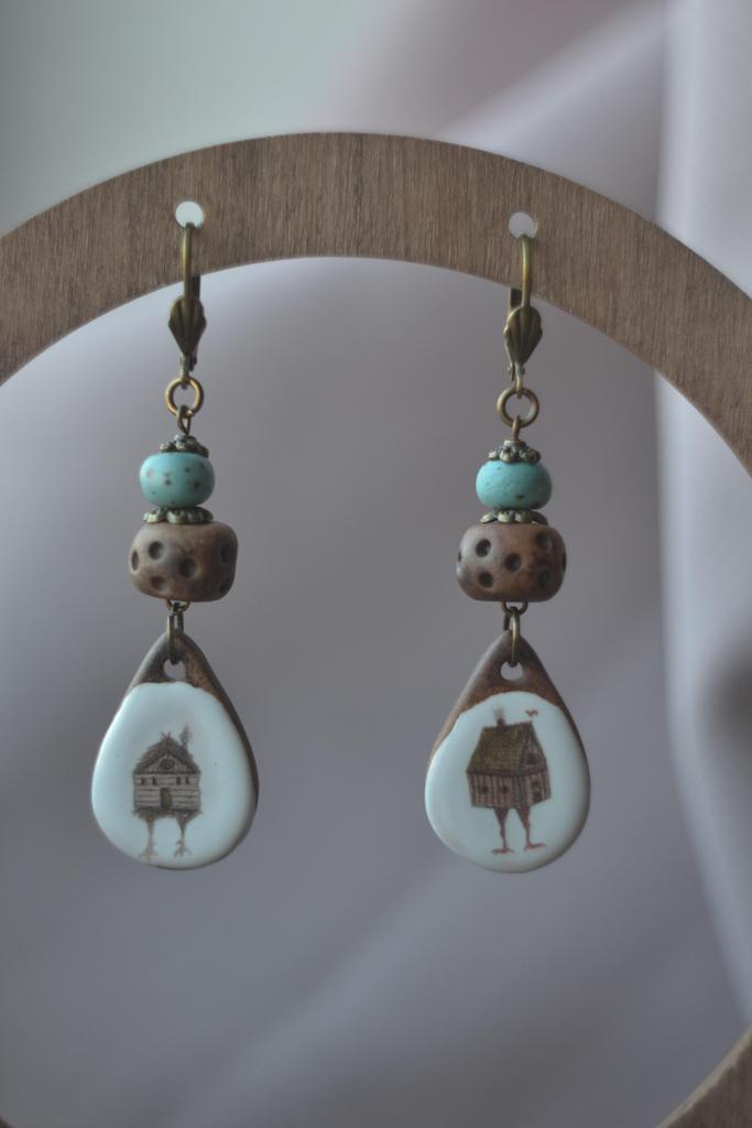 Серьги "Избушки"