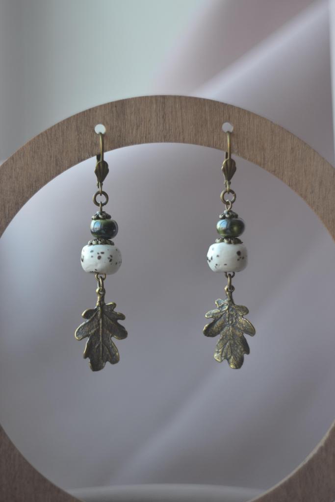 Серьги "Дубы"