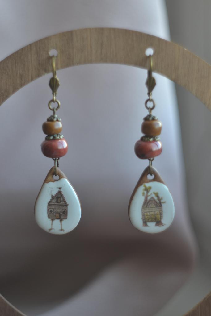 Серьги "Избушки"