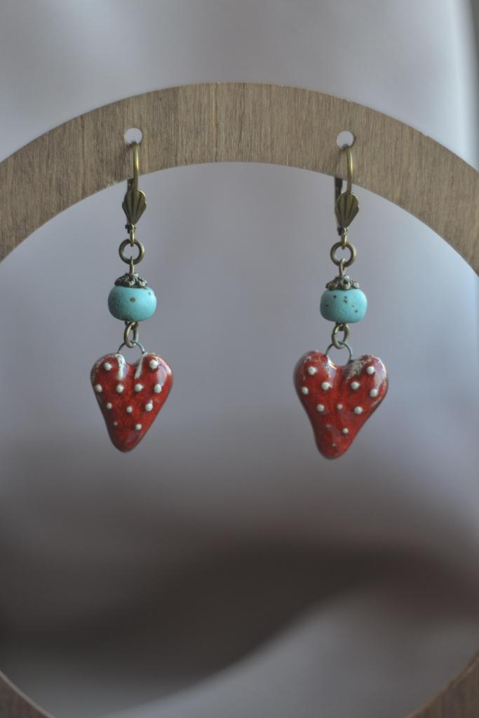 Серьги "мухоморная любовь "