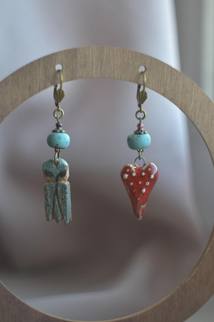 Серьги "мухоморная любовь "