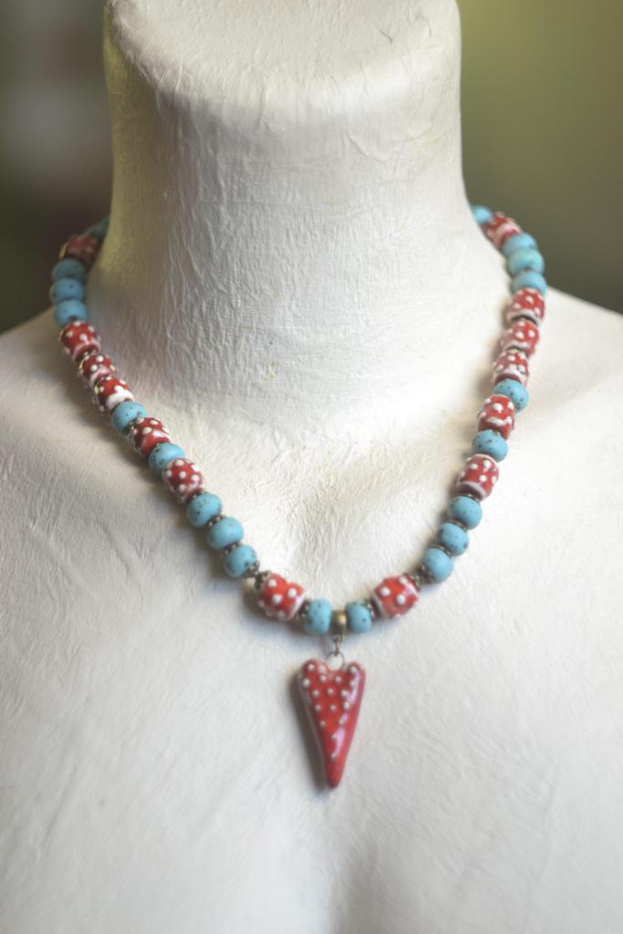 Колье  "Мухоморная любовь "