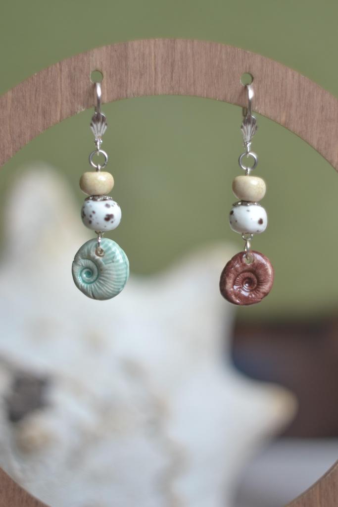 Серьги "море "