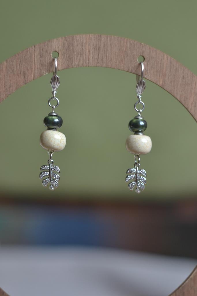 Серьги "монстера"