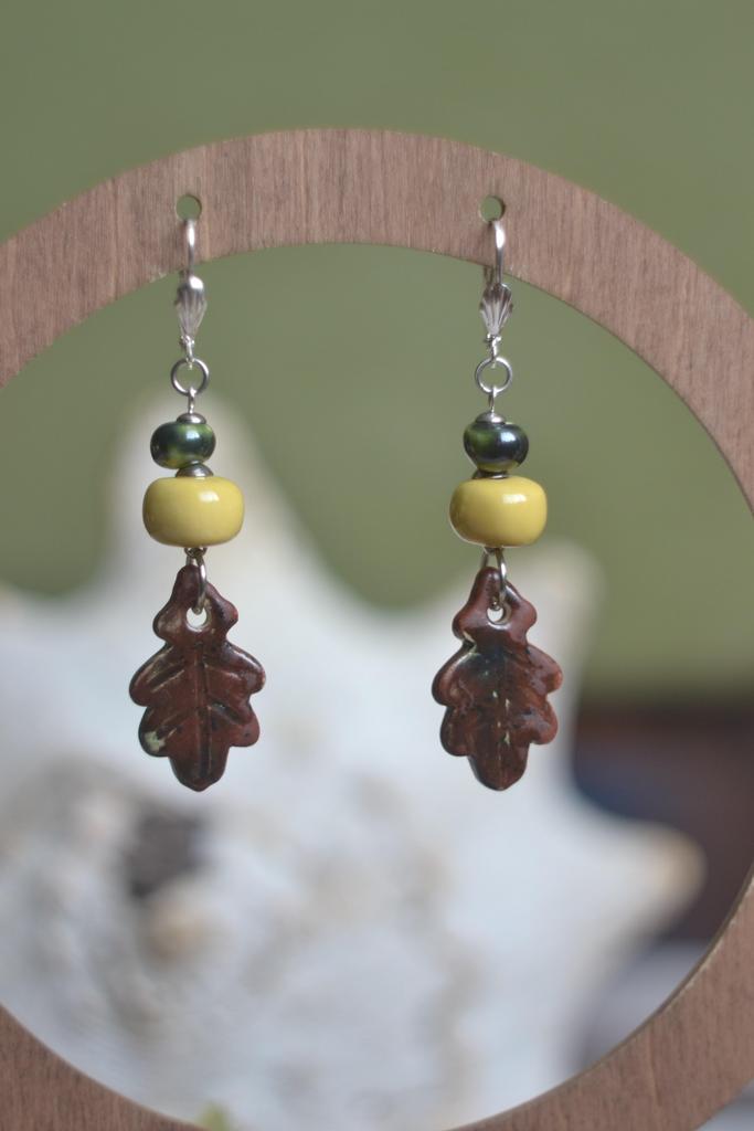 Серьги "Дубки"