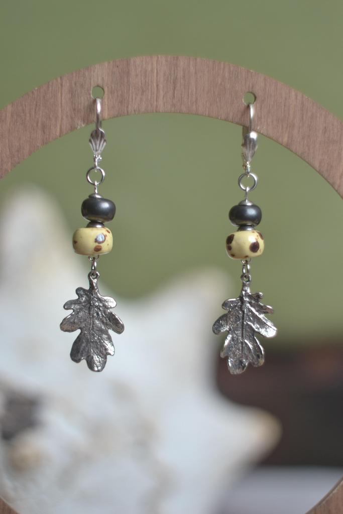 Серьги "Дубки"