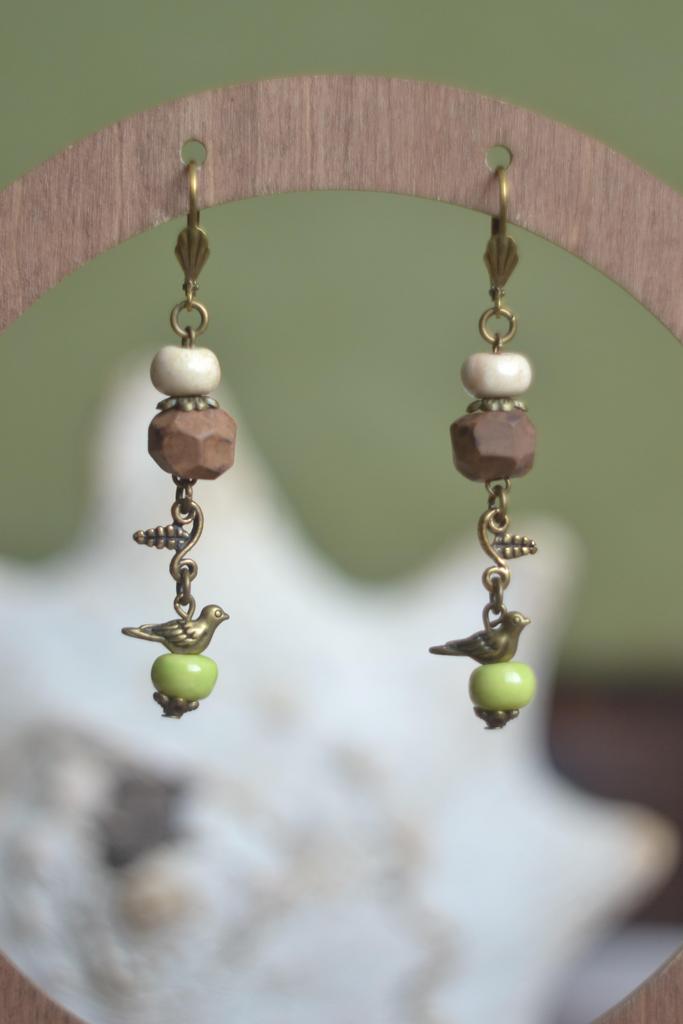 Серьги "птицы"