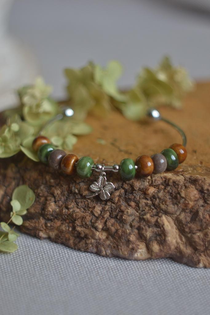 Браслет "счасливый клевер"