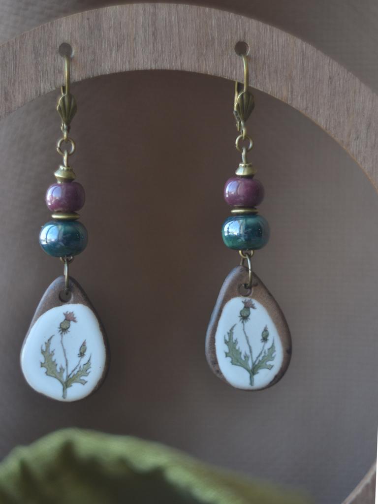 Серьги "Чертополох "