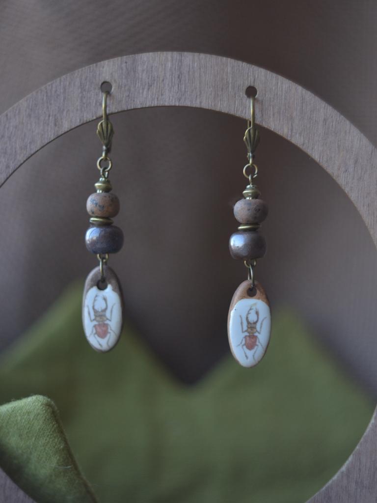 Серьги "Жуки"