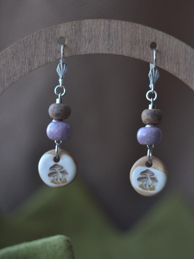 Серьги "Грибочки"