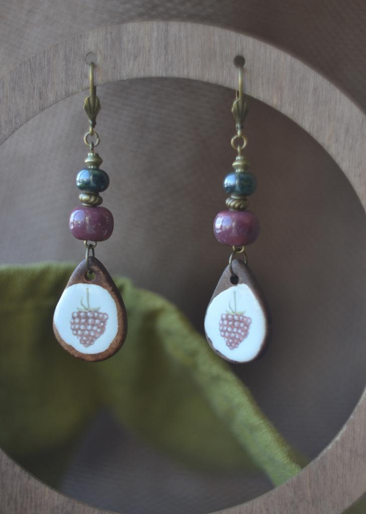 Серьги "Малина"