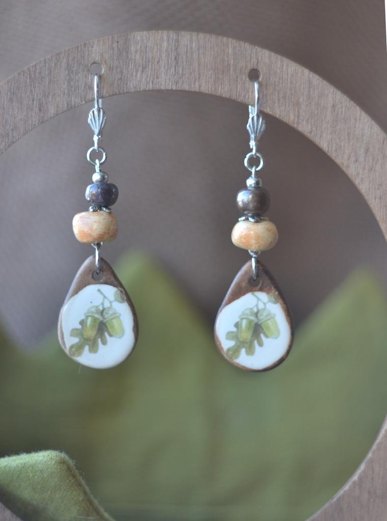 Серьги "Жёлуди"