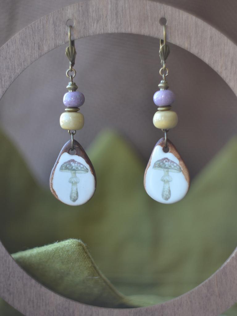 Серьги "Грибочки"