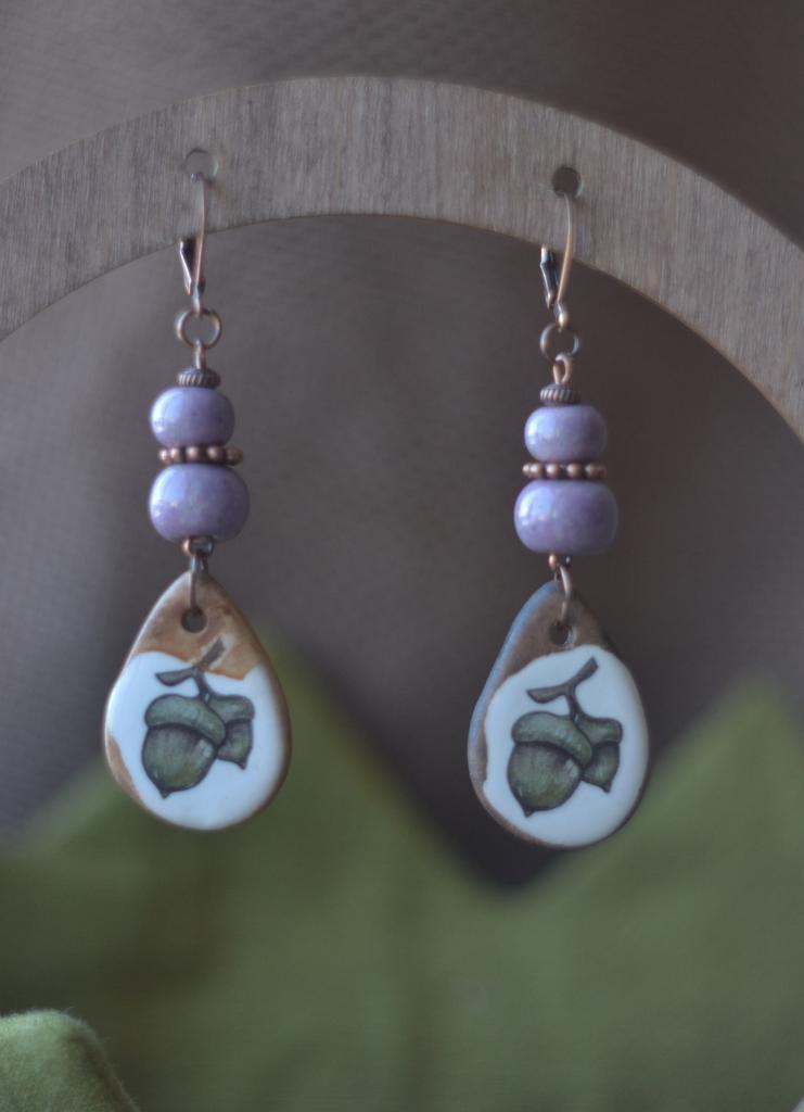 Серьги "Жёлуди"