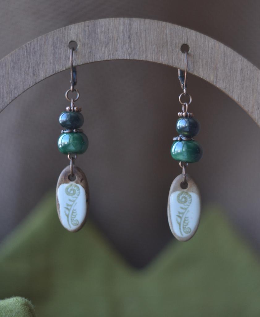 Серьги "Папоротник"