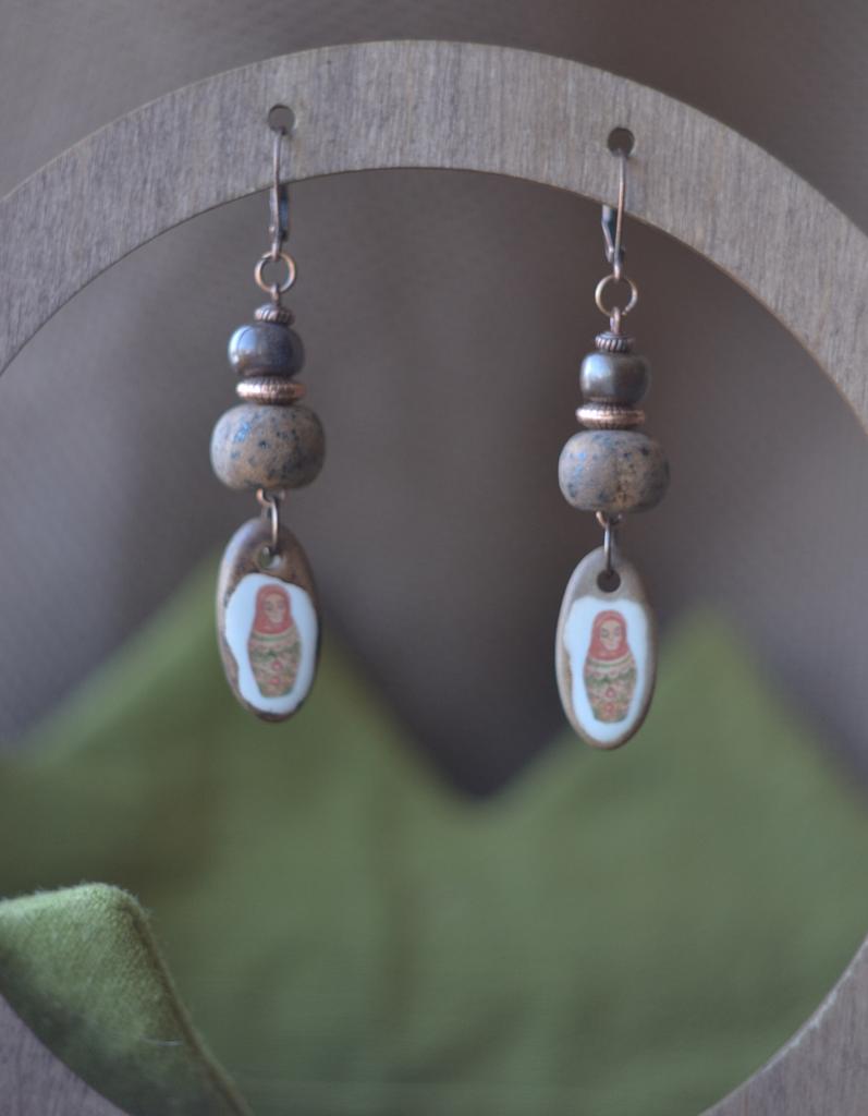 Серьги "Матрёшки"