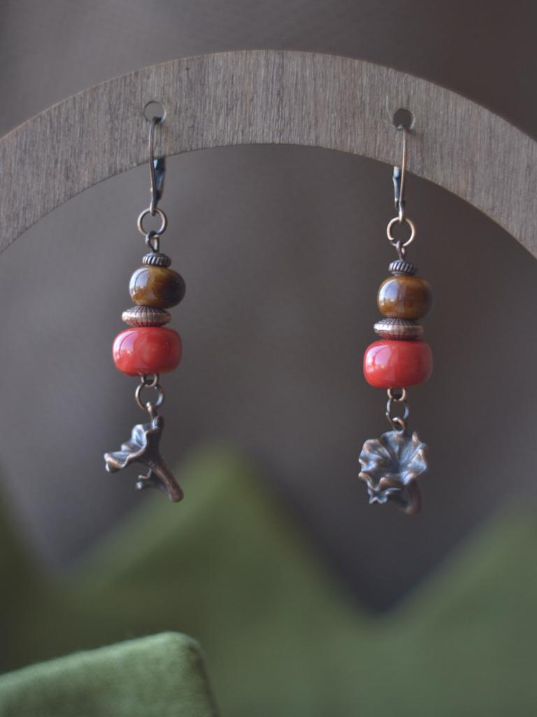 Серьги "Лисички"