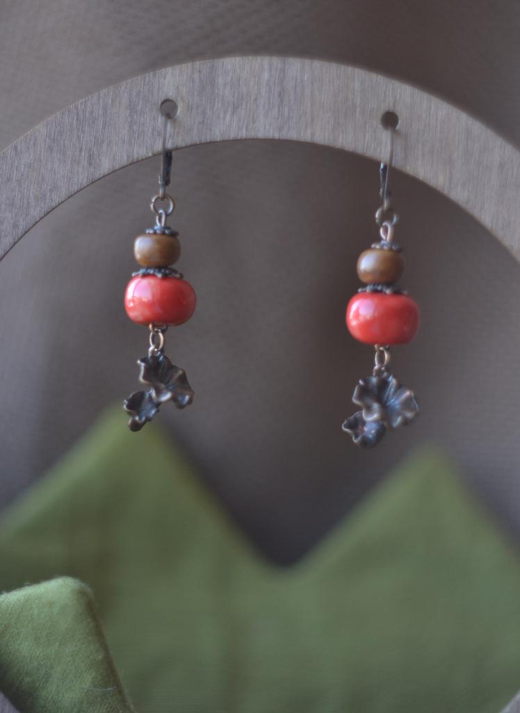 Серьги "Лисички"