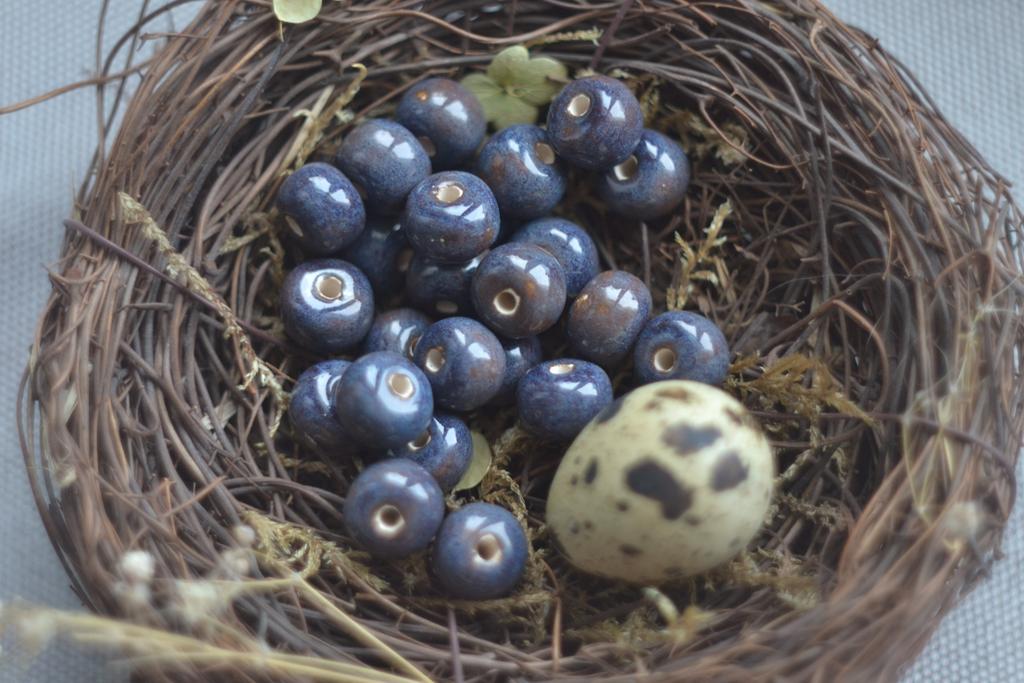 Керамическая бусина 1,3 см  "Марианская впадина  "