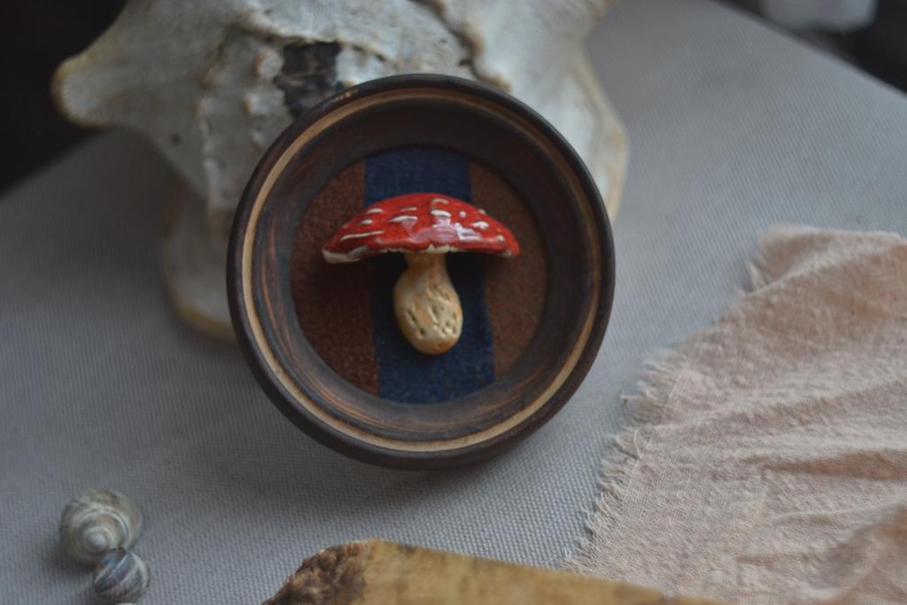 Панно на стену маленькое "Мухомор "