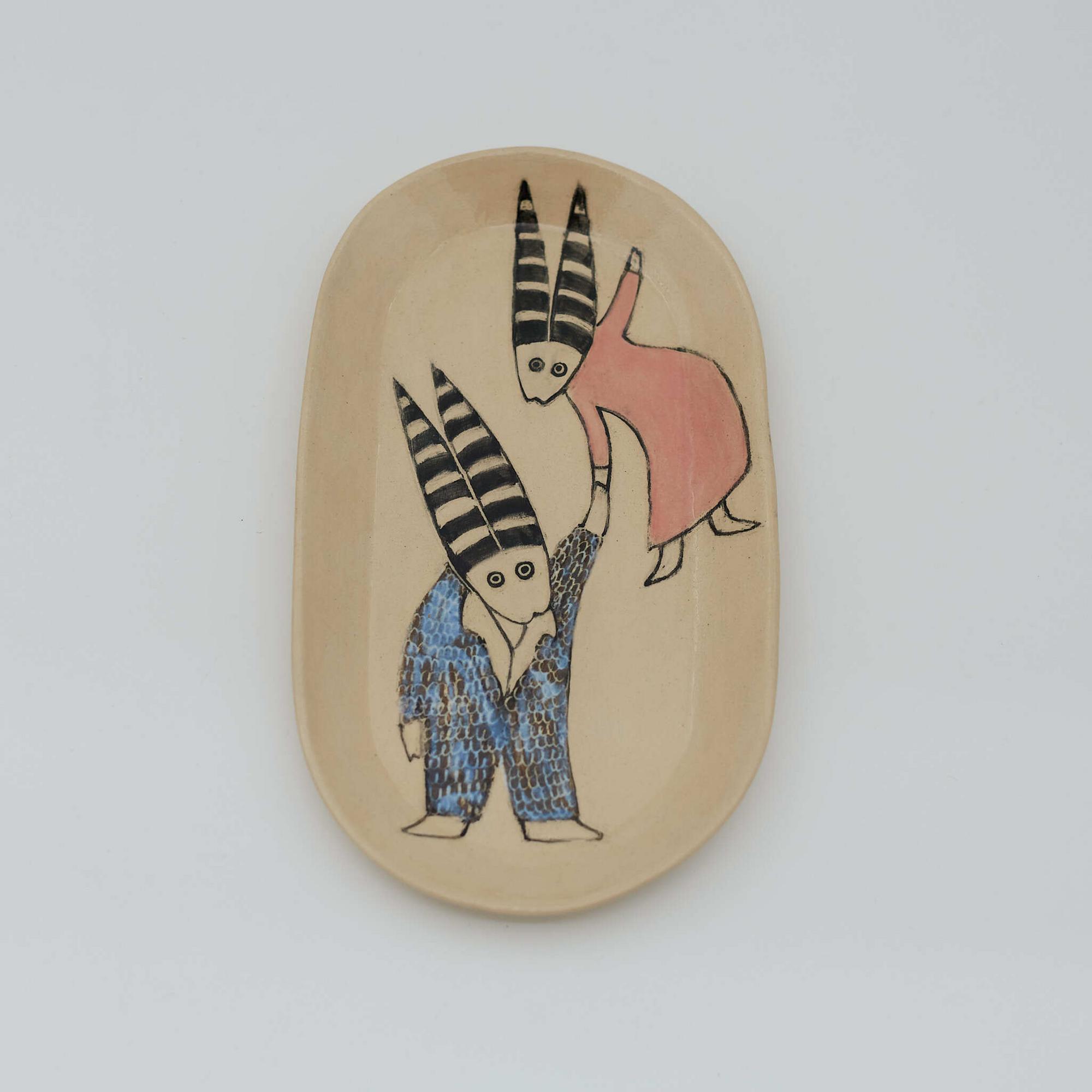 Тарелка Полет, средняя бежевая