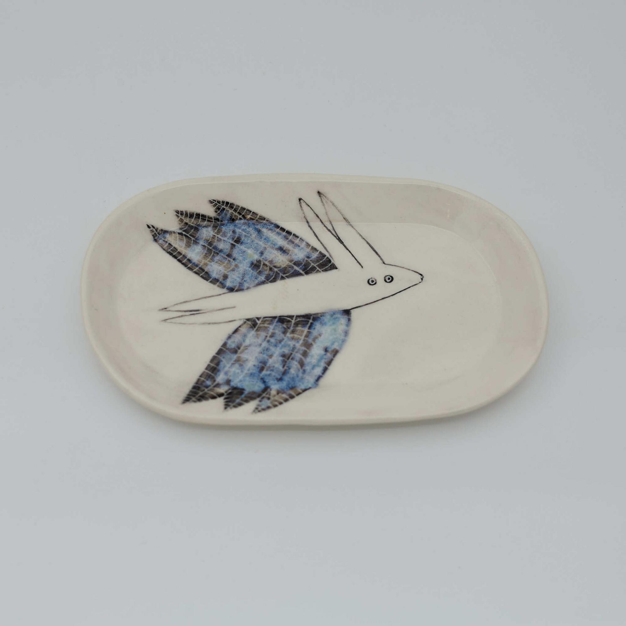 Тарелка В полете, средняя белая