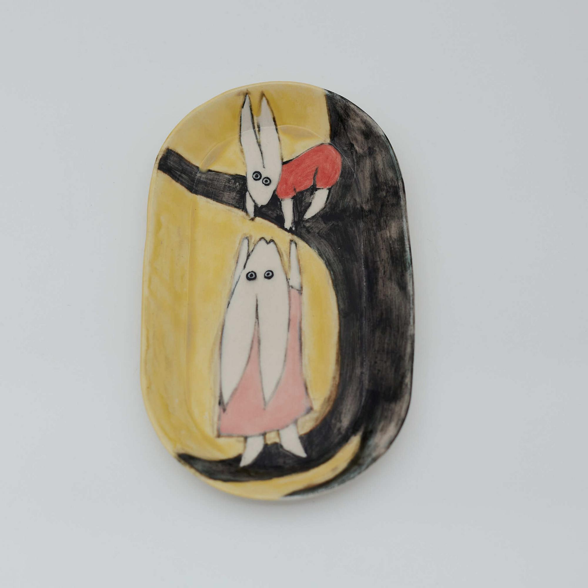 Тарелка На дереве, средняя белая