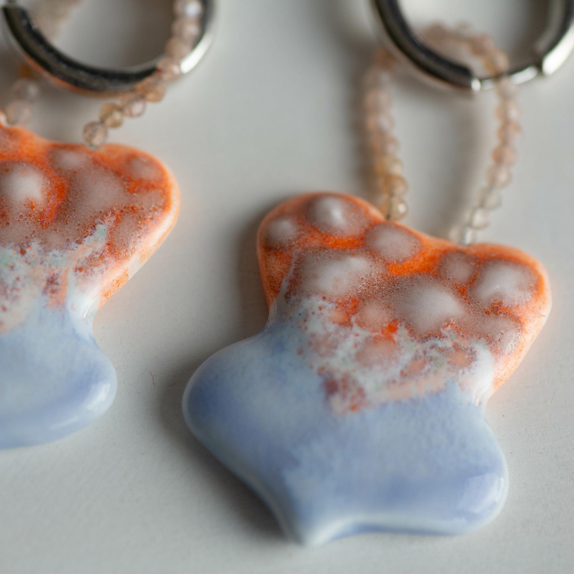 Серьги Оранжеввый Цветок