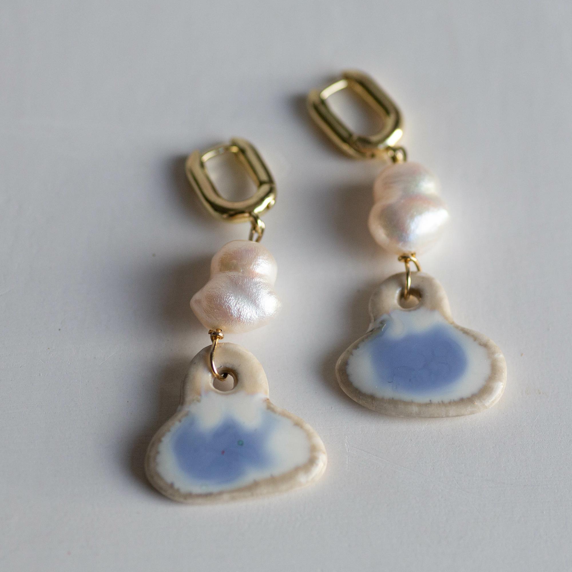 Серьги с барочным жемчугом