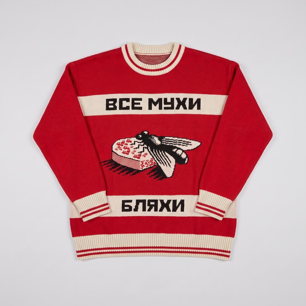 Свитер «Мухи-бляхи»