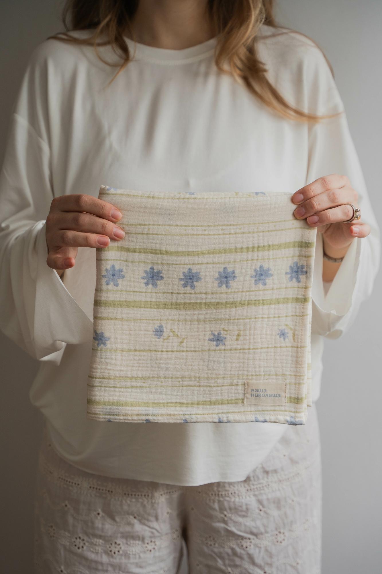 Муслиновая пелёнка (с принтом)