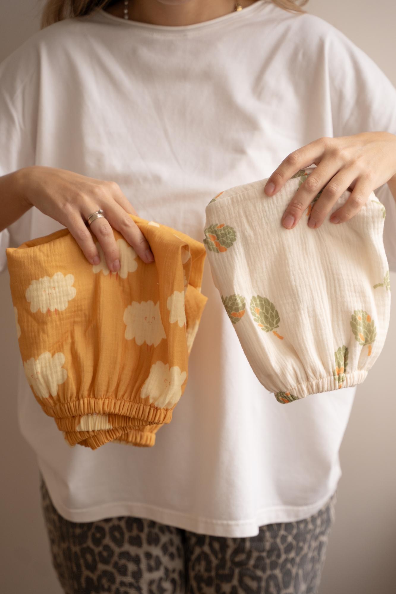 Натяжная простыня из сатина/муслина с принтом